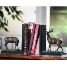 SPI Home Brass Doe and Buck Bookends Rustic Cabin Decor Deer Book Ends Set of 2 725739064320  273034502691
